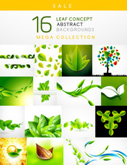 Mega collection of leaf abstract backgrounds