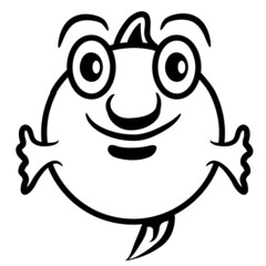lustig froh Kugelfisch
