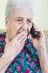 senior woman talking on phone