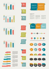 Set of flat infographic elements.