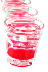 Les shooters de vodka grenadine