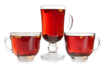 Glass cup tea