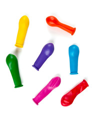 colorful air ballons isolated on white