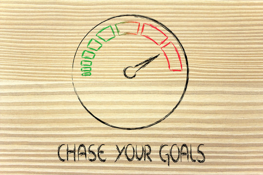 speedometer and fast success: chase your goals