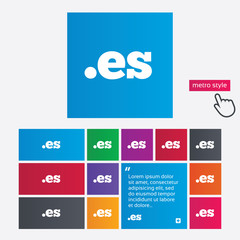 Domain ES sign icon. Top-level internet domain