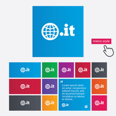 Domain IT sign icon. Top-level internet domain