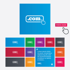 Domain COM sign icon. Top-level internet domain