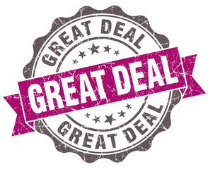 Obraz premium Great deal violet grunge retro style isolated seal