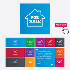 For sale sign icon. Real estate selling.