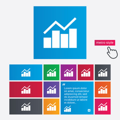Fototapeta premium Graph chart sign icon. Diagram symbol.