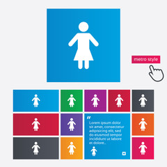 Female sign icon. Woman human symbol.