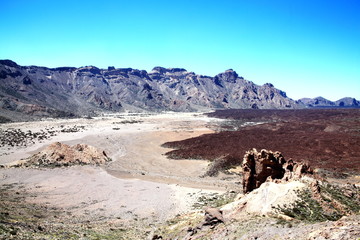 Ring crater of the volcano Pico de Teide, Tenerife