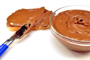 chocolate cream and wheat toast