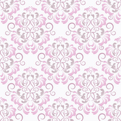 Fototapeta na wymiar vector seamless backdrop. damask pattern. flower wallpaper