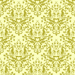 vector seamless backdrop. damask pattern. flower wallpaper