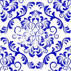 vector seamless backdrop. damask pattern. flower wallpaper