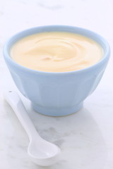 Fresh peach yogurt