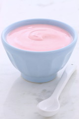 Fresh strawberry yogurt