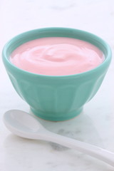Fresh strawberry yogurt