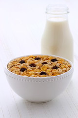 Delicious muesli breakfast