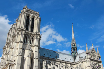 Fototapeta na wymiar Notre Dame Cathedral, Paris France