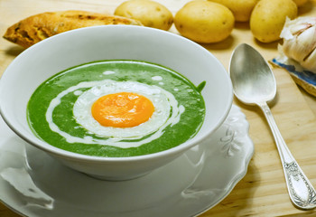 Nettle cream soup.