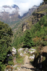 Footpath and mountain