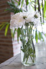 White Flower on the restaurants table