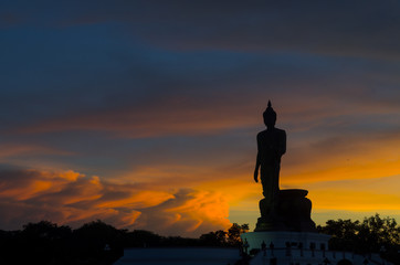 Buddhist park in the Phutthamonthon district, Buddha Monthon. Nakhon Pathom Province of Thailand.