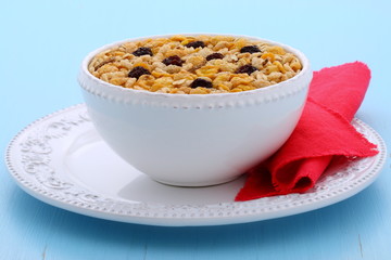 Delicious organic muesli cereal