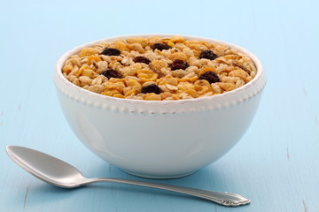 Delicious organic muesli cereal