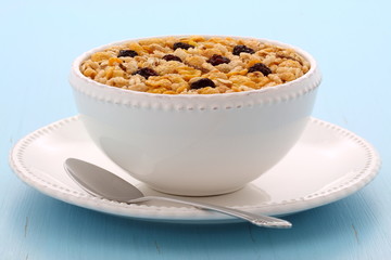 Delicious organic muesli cereal