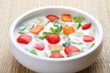 salad with vegetables and greens