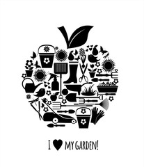 Obraz premium Garden icons illustration