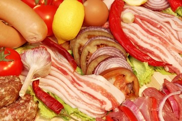 The range of different food for cooking BBQ, XXXL