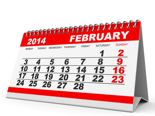 Calendar February 2014.