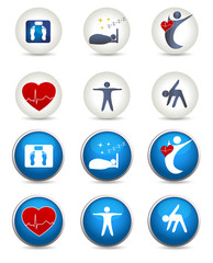 Good sleep, fitness and other Healthy living icons