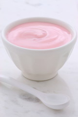 Fresh strawberry yogurt