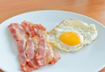 Bacon and fried egg