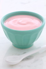 Fresh strawberry yogurt