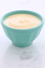 Fresh peach yogurt