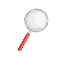 paper cut of magnifier glass is equipment icon for magnify and s