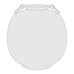 cartoon image of antique dish