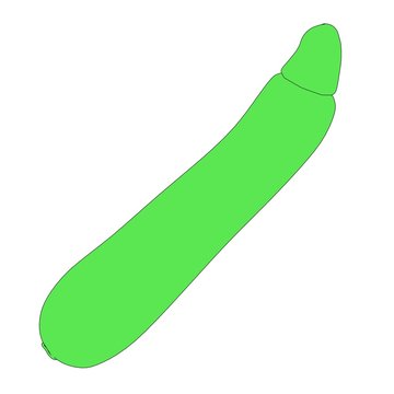 cartoon image of zucchini vegetable