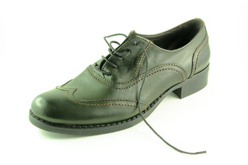 Una scarpa con le stringhe