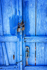 Bright blue door