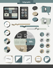 Info graphics flat collection.