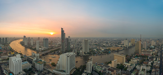 Bangkok Panorama with sunset © newroadboy
