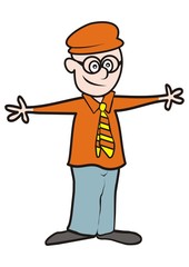 Stick figure with tie