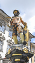 Obraz premium Schaffhausen, Altstadt, Tellbrunen, Sommer, Schweiz